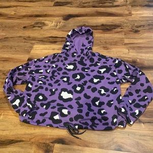 NWOT Flirtitude active purple crop hoodie